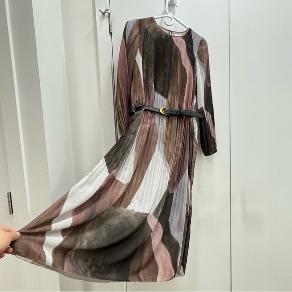 Wilfred Dresses & Skirts - Wilfred women’s summer ink painting midi long sleeves dress with lining XXS